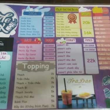 Thực đơn- Cafe Trà Đào Dudebox