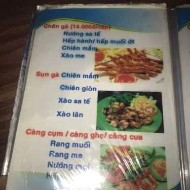 Thực đơn- Quán Ăn Trang Quán - Bạch Tuộc Nướng