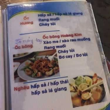 Thực đơn- Quán Ăn Trang Quán - Bạch Tuộc Nướng