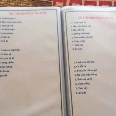 Thực đơn- Quán Ăn Vân Anh Quán - Quán Hải Sản