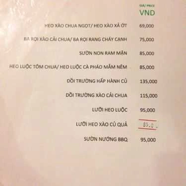 Thực đơn- Nhà Hàng Vietnam Home Restaurant - Nguyễn Đình Chiểu