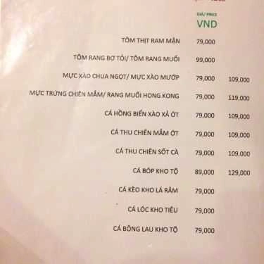 Thực đơn- Nhà Hàng Vietnam Home Restaurant - Nguyễn Đình Chiểu