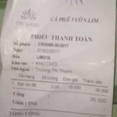 Tổng hợp- Vườn Lim Cafe