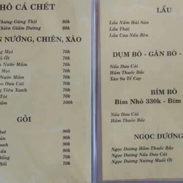 Thực đơn- 37 Sành Quán - Quán Ăn Gia Đình