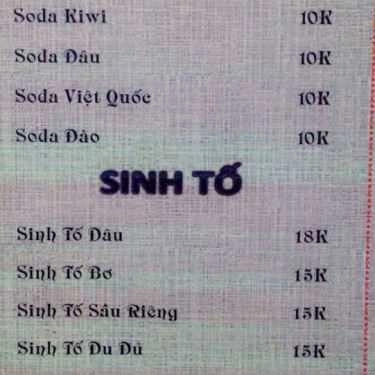 Thực đơn- Quán Ăn Bún Đậu Chúc Ngân
