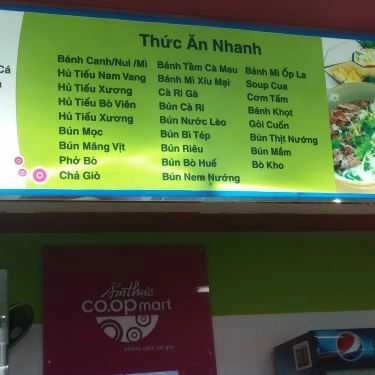Thực đơn- Quán Ăn Foodcourt - CoopMart Cà Mau