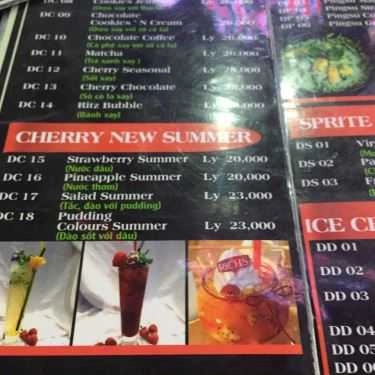 Thực đơn- Quán Ăn Cherry Pizza