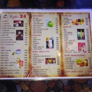 Thực đơn- 24 Cà Mau Coffee