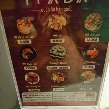 Thực đơn- Quán Ăn Itada - Mì Cay