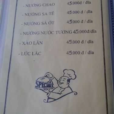 Thực đơn- Quán Ăn Mai Trân - Quán Nhậu Bình Dân