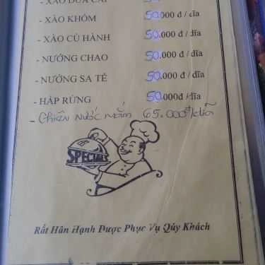 Thực đơn- Quán Ăn Mai Trân - Quán Nhậu Bình Dân