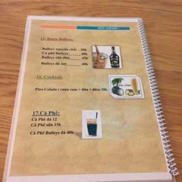 Thực đơn- Mây Coffee - Phạm Văn Ký