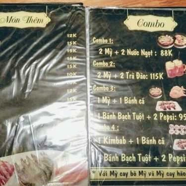 Thực đơn- Quán Ăn Mì Cay 1992