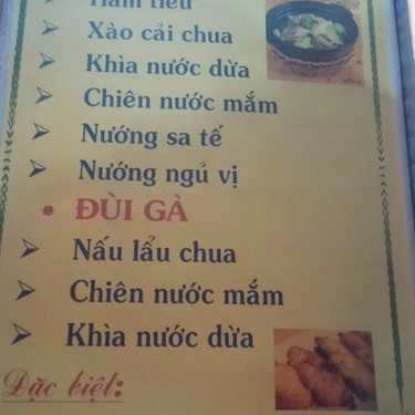 Thực đơn- Quán Ăn Nhân Ốc