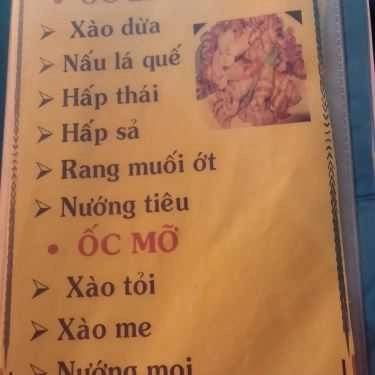 Thực đơn- Quán Ăn Nhân Ốc