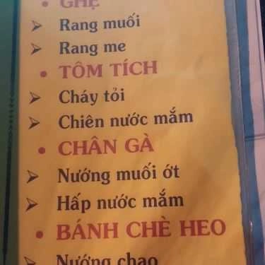 Thực đơn- Quán Ăn Nhân Ốc