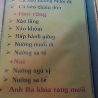 Thực đơn- Quán Ăn Nhân Ốc
