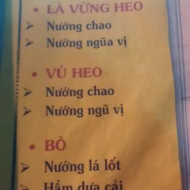 Thực đơn- Quán Ăn Nhân Ốc