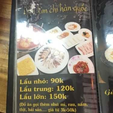 Thực đơn- Quán Ăn Hàn Quốc - Lẩu Kim Chi & Nướng