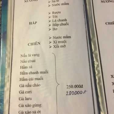 Thực đơn- Nhà Hàng Quán Lá - Ẩm Thực Việt