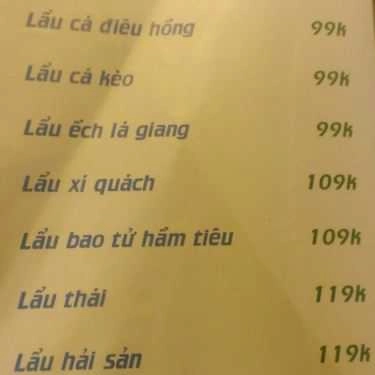 Thực đơn- Quán Ốc Mon - Quán Ăn Hải Sản