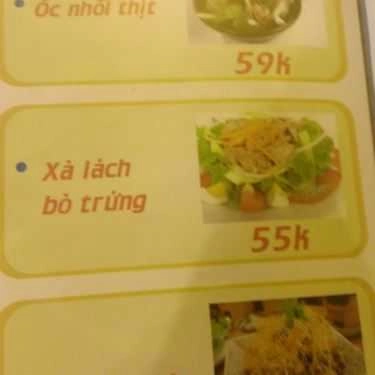 Thực đơn- Quán Ốc Mon - Quán Ăn Hải Sản