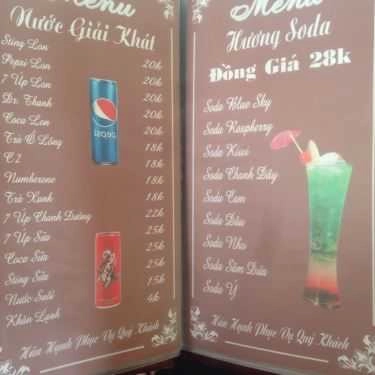 Thực đơn- Sỏi Đá Cafe