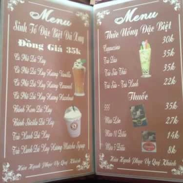 Thực đơn- Sỏi Đá Cafe