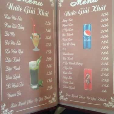 Thực đơn- Sỏi Đá Cafe