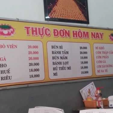 Thực đơn- Quán Ăn Quán Chay Thiên Trúc 1