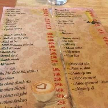 Thực đơn- Gugi Book & Music Cafe