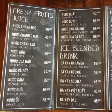 Thực đơn- 10+ Coffee & Fruits
