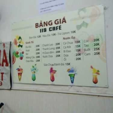 Thực đơn- 119 Cafe - Kim Mã
