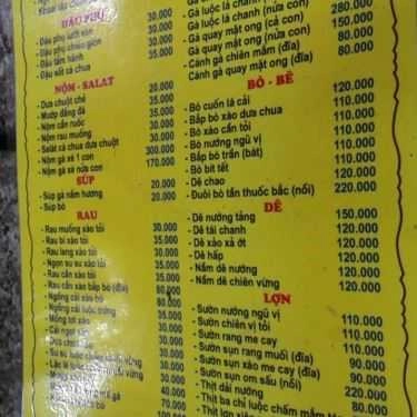 Thực đơn- Quán Nhậu 123 Đại Kim - Bia Hơi Hà Nội