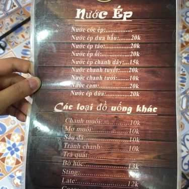 Thực đơn- Cafe 1996 Kafe