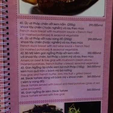 Thực đơn- 2F Cafe