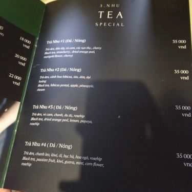 Thực đơn- 3.NHU Coffee & Tea