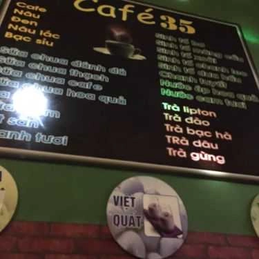 Thực đơn- 35 Cafe - Kim Đồng
