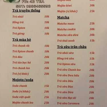 Tổng hợp- Cafe 4B Tea