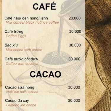 Thực đơn- 565 Cafe