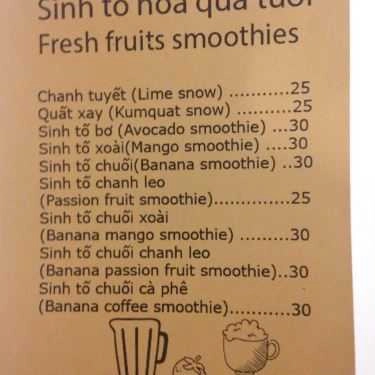 Thực đơn- 90's Coffee & Food