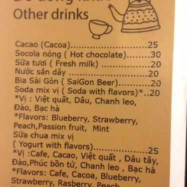 Thực đơn- 90's Coffee & Food
