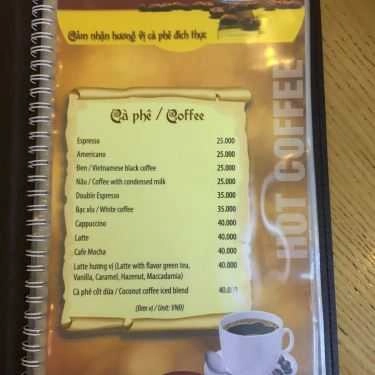 Thực đơn- Affetto Coffee