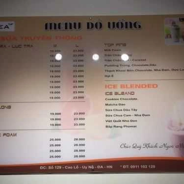 Thực đơn- Cafe AFU Tea - Cao Lỗ