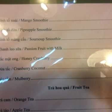 Thực đơn- Cafe Agran'd Ice Cream & Juice - Hàng Nón