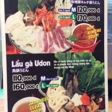 Thực đơn- Nhà Hàng Ajisai Udon - AEON Mall Long Biên