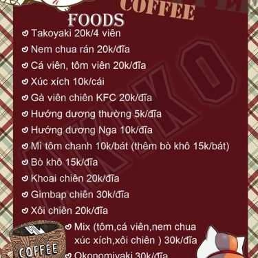 Thực đơn- Akiko's Cafe - Tô Hiệu