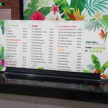Thực đơn- Cafe King Tea - Lê Văn Lương