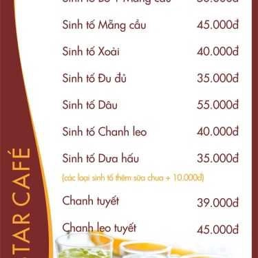 Thực đơn- Molstar Cafe - Lê Thanh Nghị