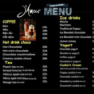 Thực đơn- Lamour Ice-cream & Coffee
